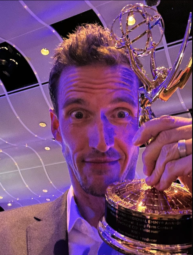 Tom with an Emmy