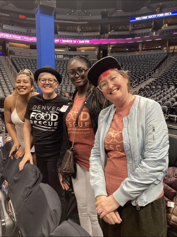 Berry and others at the Denver Food Rescue